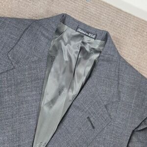 Daks Mens 42R Grey Vintage Tailored in USA Two Button Blazer Sport Coat